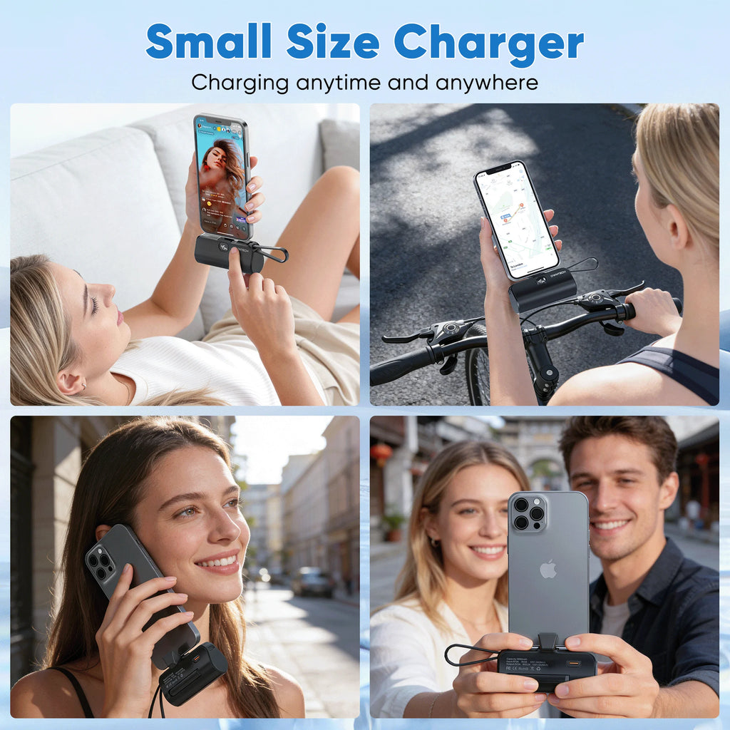 Portable Charger Power Bank for Iphone Android with LED Display 5000Mah Mini Fast Charger Battery Pack Compatible with Iphone 15/14/13/12