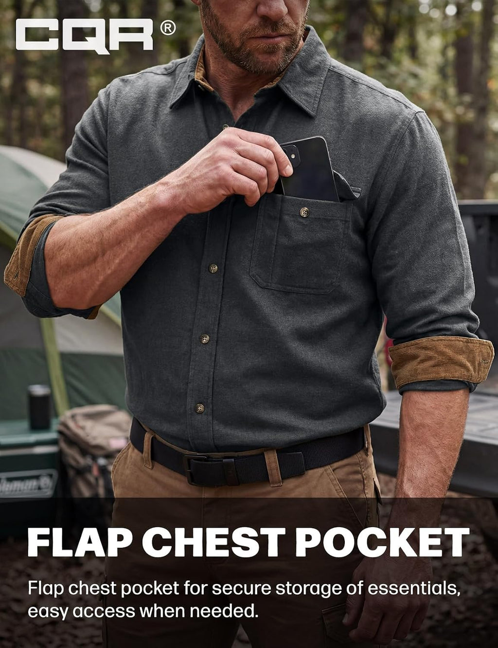 Men'S 100% All Cotton Button down Flannel Shirts, Long Sleeve Brushed Warm Soft Casual Outdoor Plaid Shirt